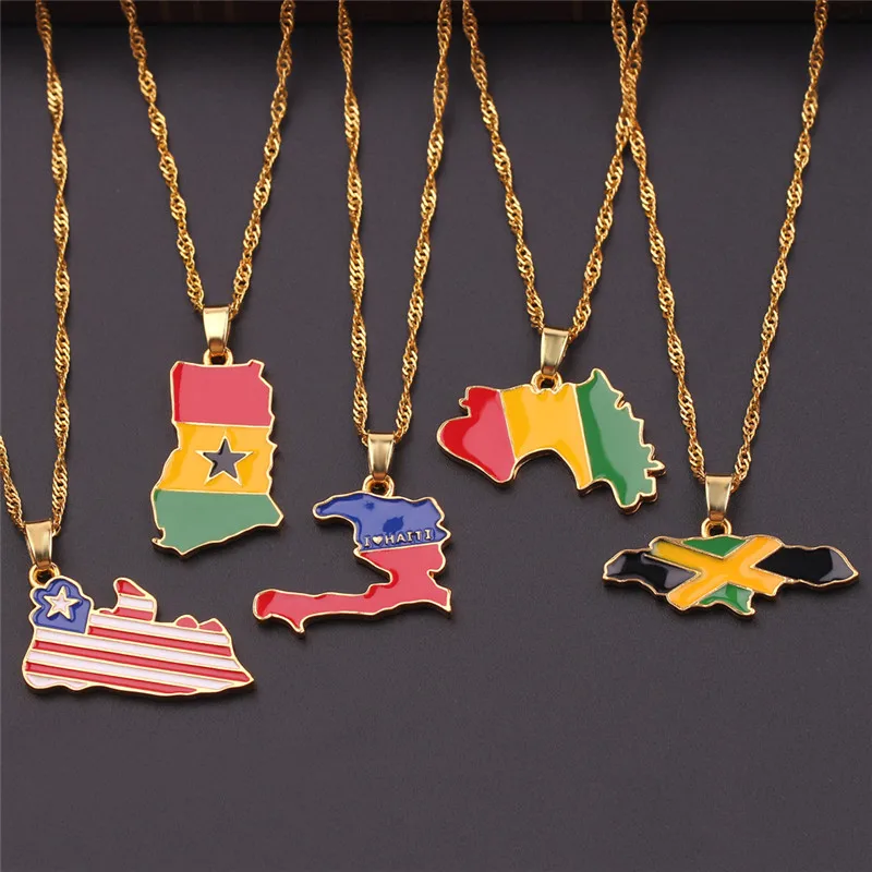 I LOVE HAITI Map Flag Africa Jamaica Liberia Ghana Guinea map Necklace Pendants Men's and women's patriotic necklace
I LOVE HAITI Map Flag Africa Jamaica Liberia Ghana Guinea map Necklace Pendants Men's and women's patriotic necklace