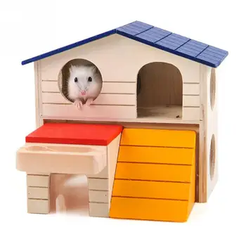 Pet Supplies Luxury Building Multifunctional Villa Hamster Wooden Two-Layer Village Guinea pigs small pet House
Pet Supplies Luxury Building Multifunctional Villa Hamster Wooden Two-Layer Village Guinea pigs small pet House