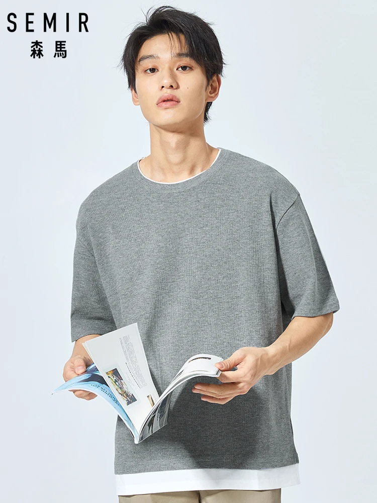 SEMIR 2019 summer new t-shirt male Korean version loose round neck cotton social guy short-sleeved men tide
SEMIR 2019 summer new t-shirt male Korean version loose round neck cotton social guy short-sleeved men tide
