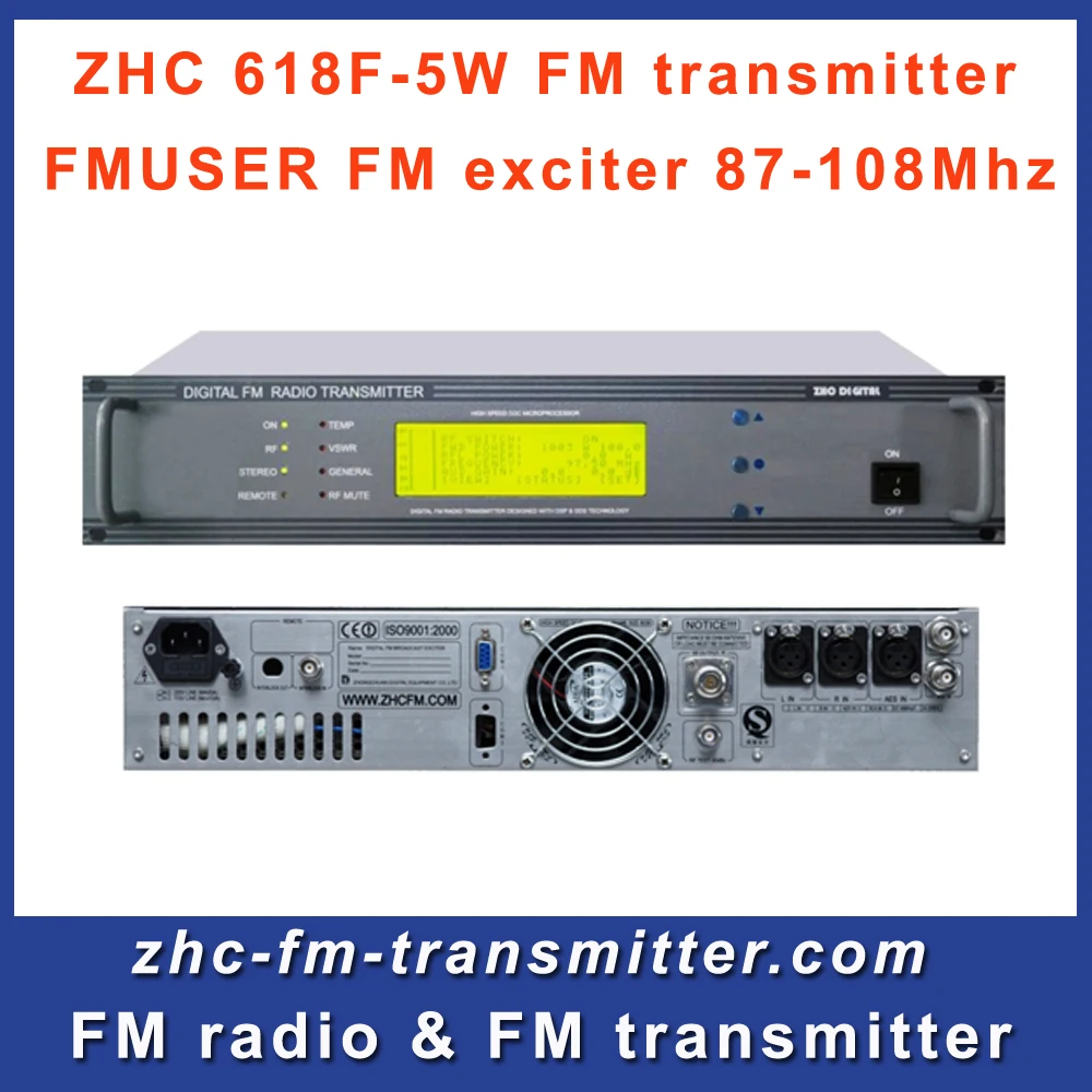 ZHC618F 5W FM broadcast Transmitter exciter small professional fm radio station broadcasting
ZHC618F 5W FM broadcast Transmitter exciter small professional fm radio station broadcasting