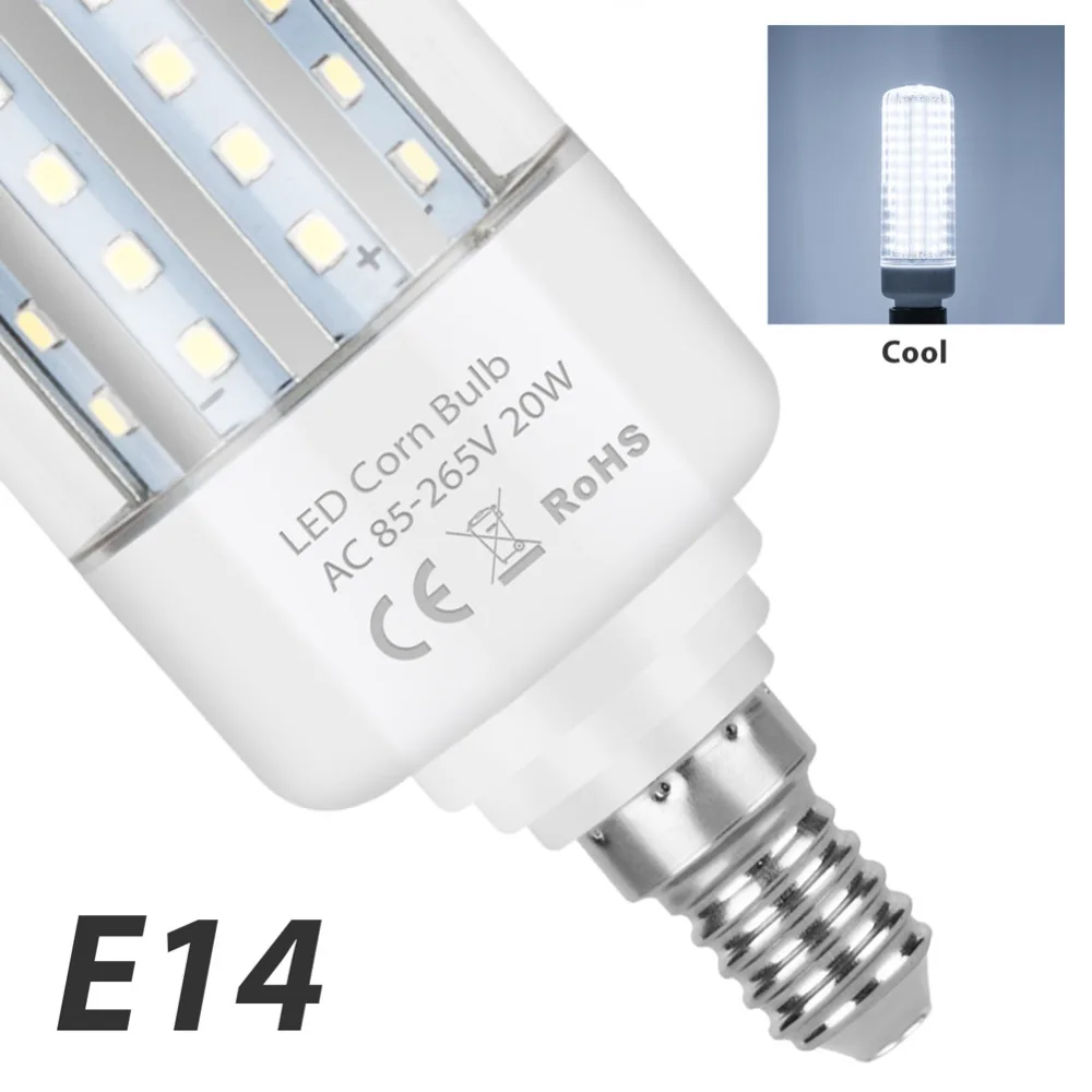 E27 LED 220V Lamp Corn Light E14 Bulb Led 5W 10W 15W 20W Lampada 2835 Aluminum Energy Saving Bombilla 110V No Flicker Light Bulb
E27 LED 220V Lamp Corn Light E14 Bulb Led 5W 10W 15W 20W Lampada 2835 Aluminum Energy Saving Bombilla 110V No Flicker Light Bulb