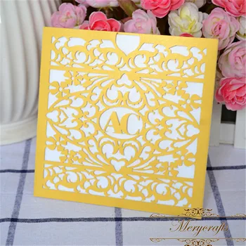 50pcs Pocket wedding invitation card laser cut hollow out name initials design invitation card
50pcs Pocket wedding invitation card laser cut hollow out name initials design invitation card
