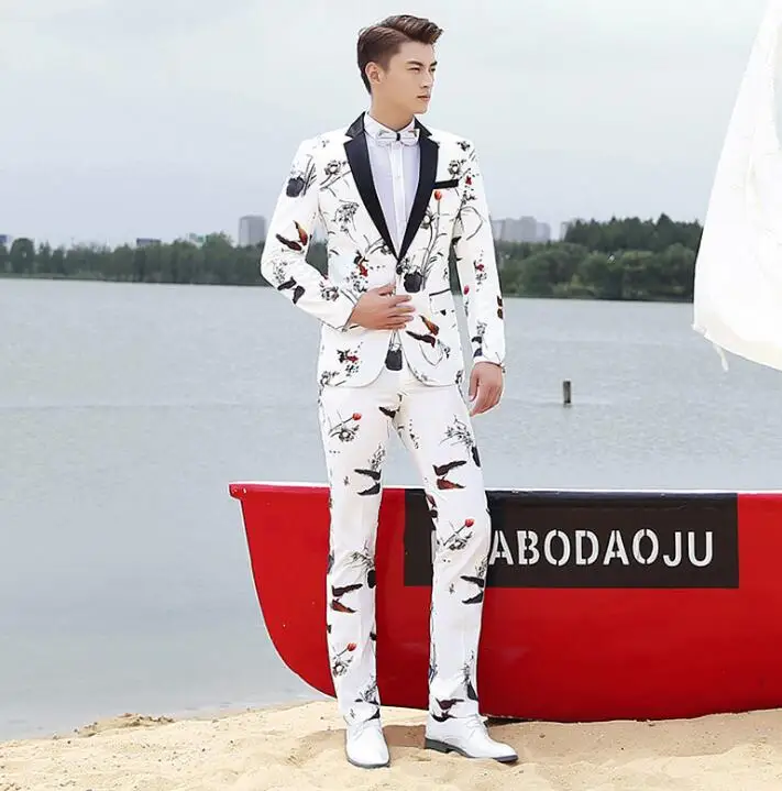 Blazer men groom suit set with pants mens wedding suits costume singer star style dance stage clothing formal dress white
Blazer men groom suit set with pants mens wedding suits costume singer star style dance stage clothing formal dress white