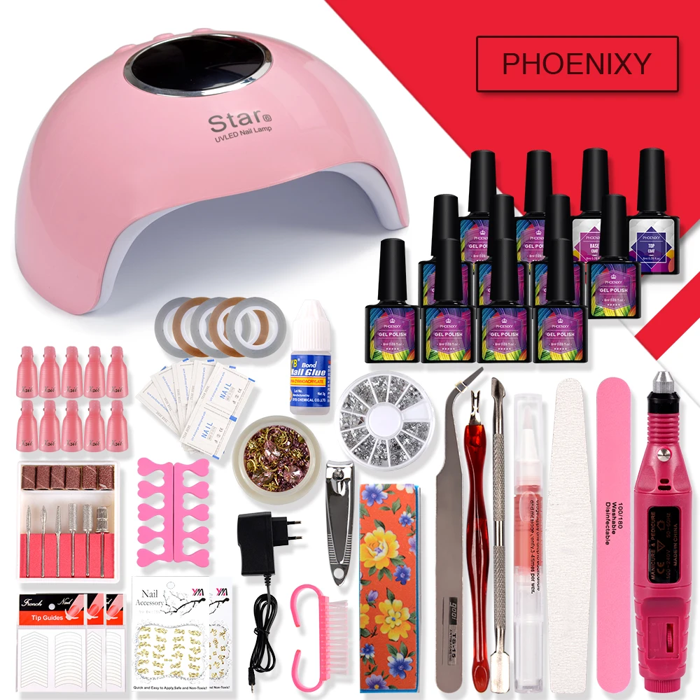 Manicure Set Nail Drill For Gel Nail Polish Kit 36W LED Lamp 8ml Gel Polish Set Electric Manicure Handle Nail Art Tools For Nail 
Manicure Set Nail Drill For Gel Nail Polish Kit 36W LED Lamp 8ml Gel Polish Set Electric Manicure Handle Nail Art Tools For Nail