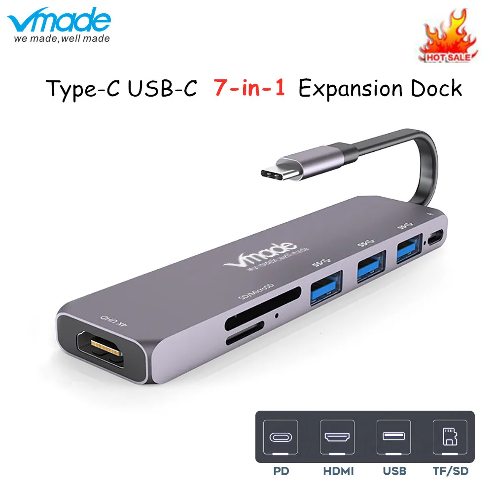 Vmade Newest Mini Design Type-C USB-C 3.0 HUB 7-in-1 Converter for Huawei MateBook X Samsung Galaxy Note s9 s8 Type-C Adapter
Vmade Newest Mini Design Type-C USB-C 3.0 HUB 7-in-1 Converter for Huawei MateBook X Samsung Galaxy Note s9 s8 Type-C Adapter