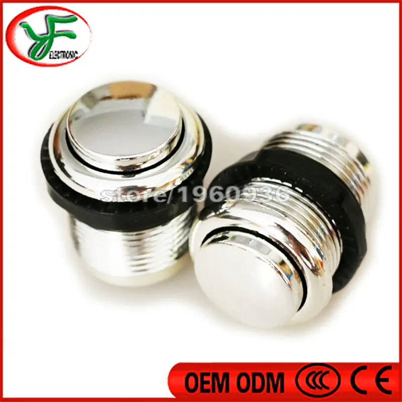10pcs Chrome plated silver 24mm Round button Aracade start button Momentary Push Button Jamma Mame Arcade Game Machine Parts
10pcs Chrome plated silver 24mm Round button Aracade start button Momentary Push Button Jamma Mame Arcade Game Machine Parts