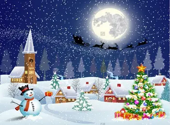 Christmas Village Rustic Tree Snowman Moon backdrop Vinyl cloth High quality Computer printed party Backgrounds for sale
Christmas Village Rustic Tree Snowman Moon backdrop Vinyl cloth High quality Computer printed party Backgrounds for sale