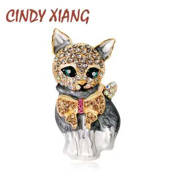 CINDY XIANG Enamel Cat Brooches for Women Fashion Rhinestone Elegant Kitty Brooch Pin Animal Pin High Quality New 2018 Gift
CINDY XIANG Enamel Cat Brooches for Women Fashion Rhinestone Elegant Kitty Brooch Pin Animal Pin High Quality New 2018 Gift