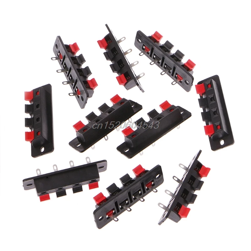 10 Pcs Single Row 4 Pin 4 Position Push Type Speaker Terminal Board Connectors R07 Drop ship
10 Pcs Single Row 4 Pin 4 Position Push Type Speaker Terminal Board Connectors R07 Drop ship