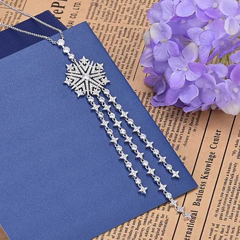 Fashion Long Tassel Necklace For Women Jewelry Bohemian Wedding Statement Zircon Luxury Snow Flower Necklace ZK40
Fashion Long Tassel Necklace For Women Jewelry Bohemian Wedding Statement Zircon Luxury Snow Flower Necklace ZK40