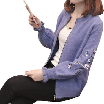 2018 Autumn Winter Women Embroidered Knitted Sweater Cardigan Lady O-Neck Butterfly Sleeve Knitted Sweater Coat with Zipper F549
2018 Autumn Winter Women Embroidered Knitted Sweater Cardigan Lady O-Neck Butterfly Sleeve Knitted Sweater Coat with Zipper F549