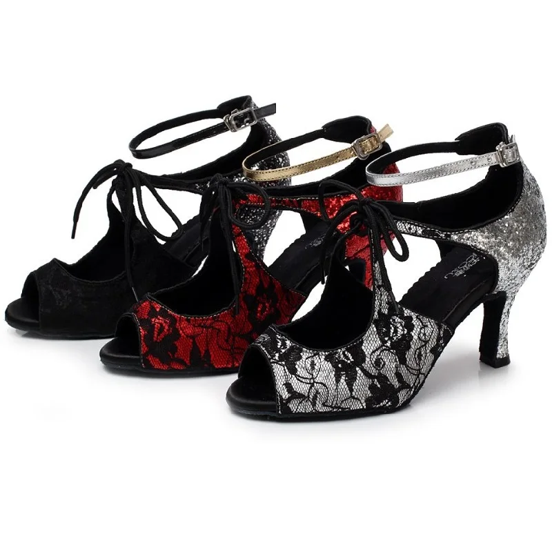Women Ballroom Latin Dance Shoes Black Salsa Tango Social Modern Dance Shoes High Heel 7.5cm Soft Sole 1338
Women Ballroom Latin Dance Shoes Black Salsa Tango Social Modern Dance Shoes High Heel 7.5cm Soft Sole 1338