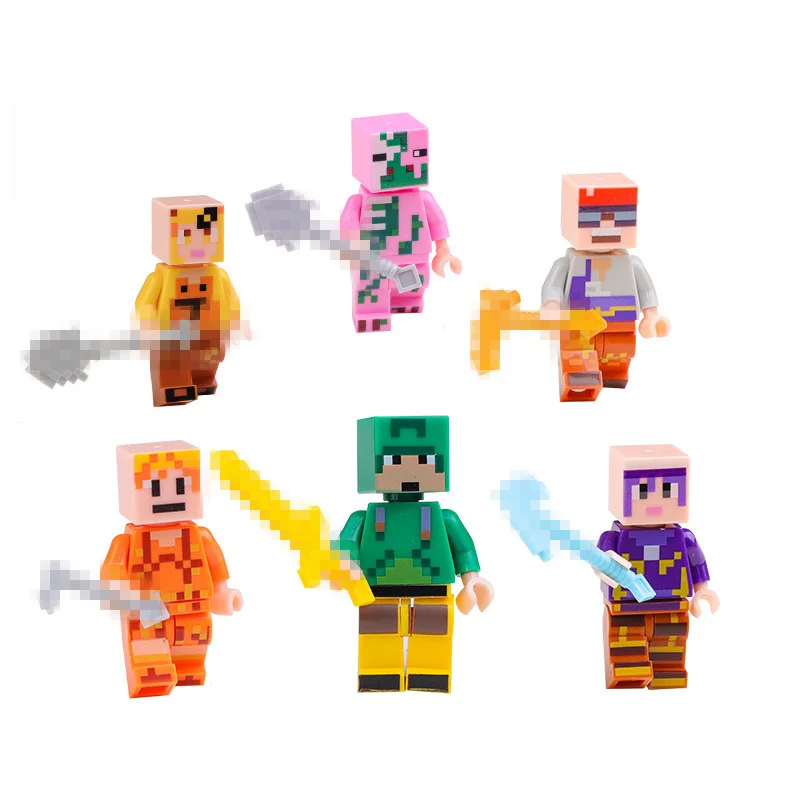 6Pcs Minecrafted Style Zombie Steve figure DIY Building Blocks Toys Compatible LegoING Model Gift For Kids
6Pcs Minecrafted Style Zombie Steve figure DIY Building Blocks Toys Compatible LegoING Model Gift For Kids