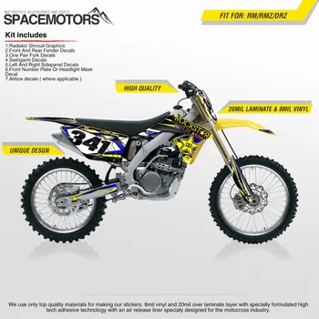 Decal wrap sticker skin FOR RM RMZ Z DRZ 2004...2014 250 450 125 cc 2004-2014 year Motocross Rockstar
Decal wrap sticker skin FOR RM RMZ Z DRZ 2004...2014 250 450 125 cc 2004-2014 year Motocross Rockstar