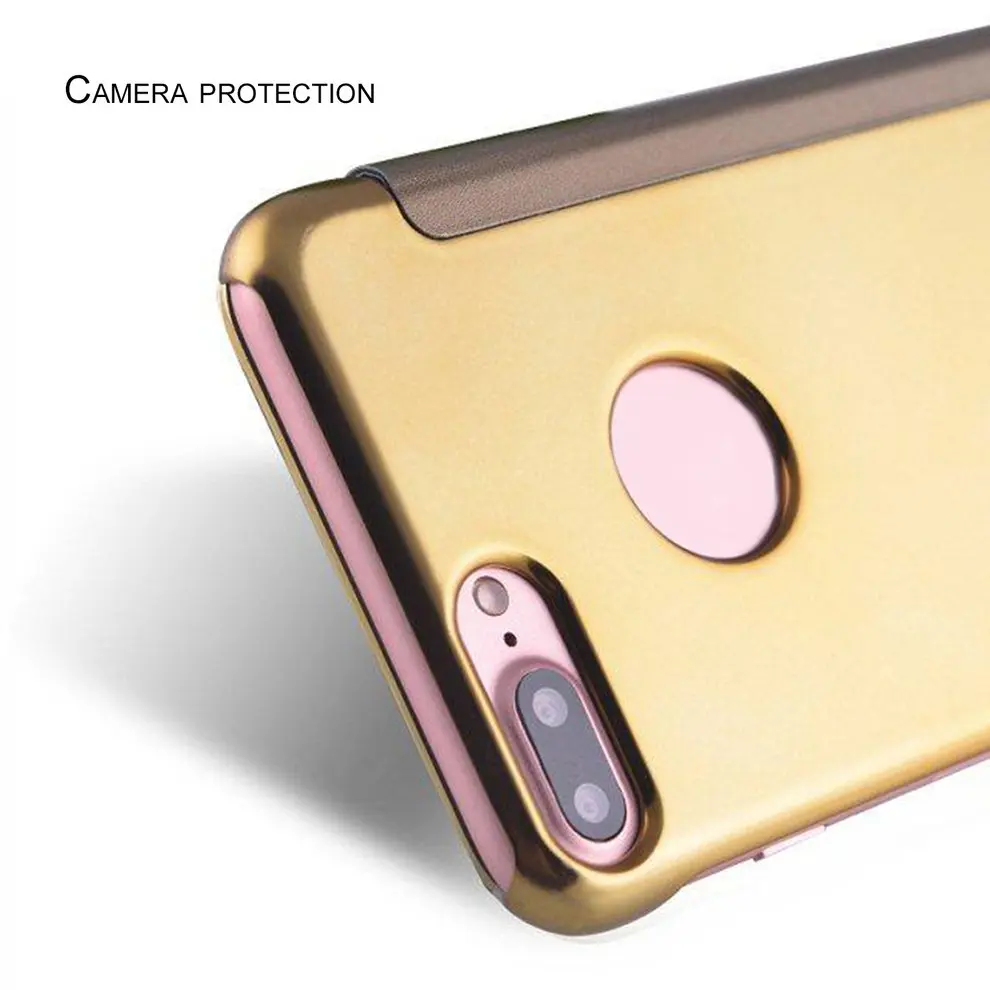 2 Pcs Plating Window Mirror Surface Flip Type Hard Shell Gold Color Mobile Phone Case Protective Cover Holder for iphone7/8 PLUS
2 Pcs Plating Window Mirror Surface Flip Type Hard Shell Gold Color Mobile Phone Case Protective Cover Holder for iphone7/8 PLUS