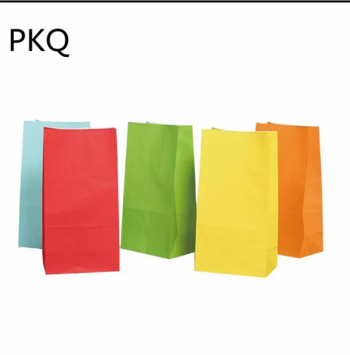 Stand Up Kraft Paper Bags Child Party Birthday Seal Gift Shipping