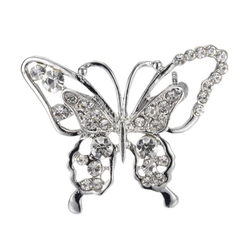 1.3 Inch Rhodium Silver Tone Clear Rhinestone Crystal Cute Butterflu Brooch Pins Gifts
1.3 Inch Rhodium Silver Tone Clear Rhinestone Crystal Cute Butterflu Brooch Pins Gifts