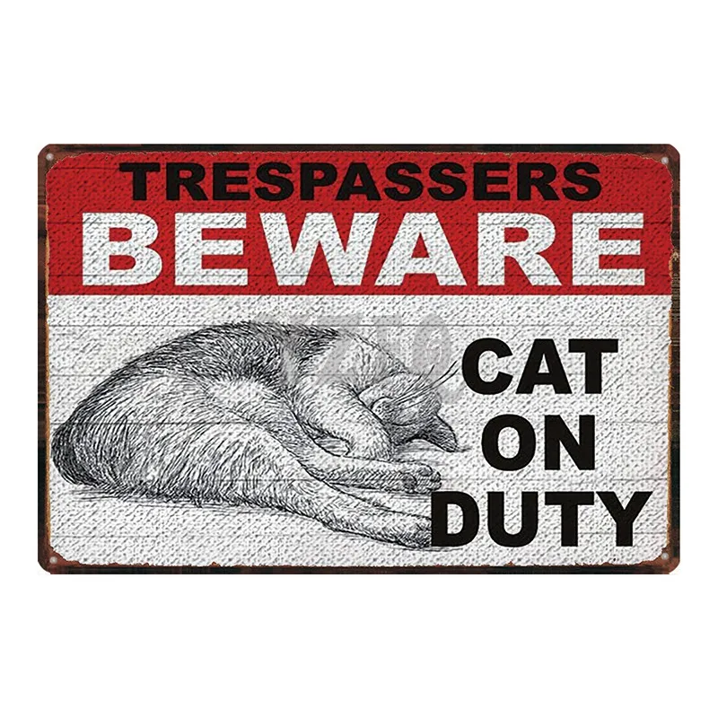 Cat Sign Metal Plate Pet Shabby Chic Vintage Style Iron Painting Wall Bar Home Art Craft Decor 30X20CM DU-2742
Cat Sign Metal Plate Pet Shabby Chic Vintage Style Iron Painting Wall Bar Home Art Craft Decor 30X20CM DU-2742