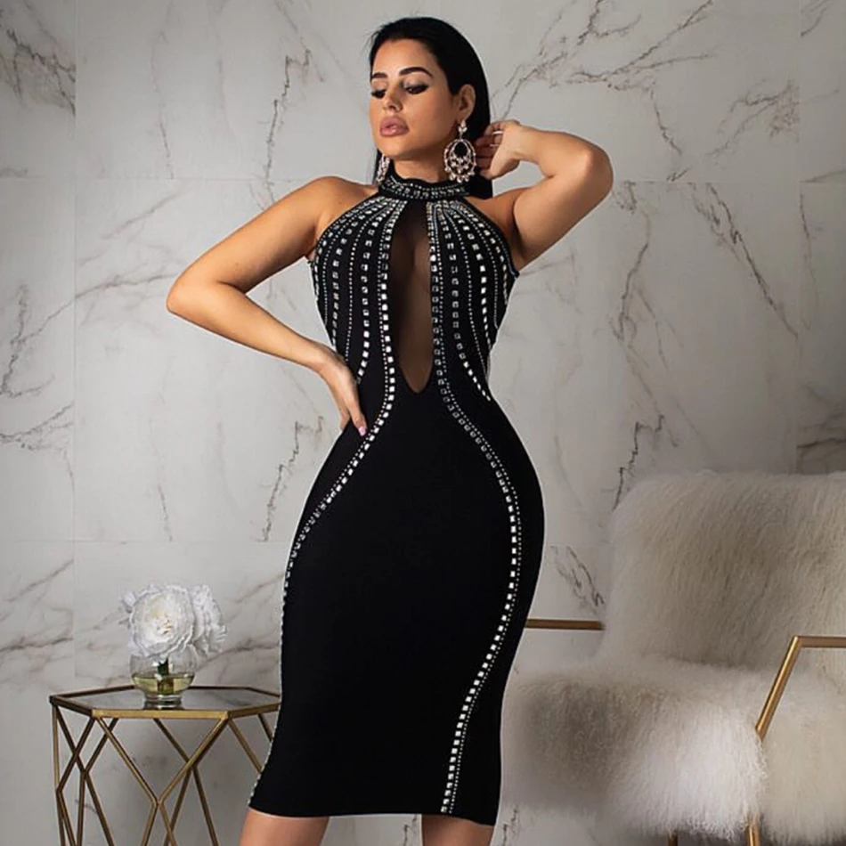 Seamyla 2019 New Bandage Dress Women Sexy Backless Beaded Bodycon Celebrity Party Dresses Vestidos Sleeveless Club Summer Dress
Seamyla 2019 New Bandage Dress Women Sexy Backless Beaded Bodycon Celebrity Party Dresses Vestidos Sleeveless Club Summer Dress