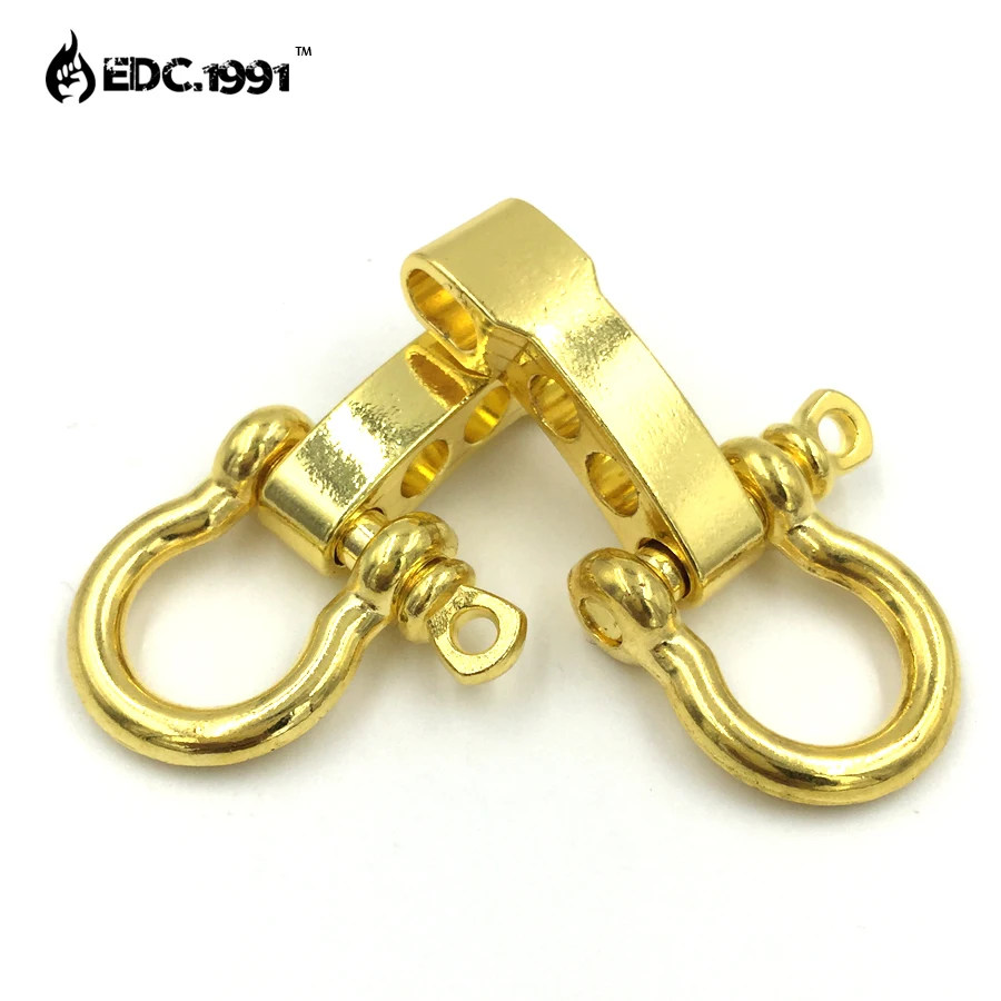 

6PCS/lot High quality O Shape Adjustable Stainless Steel Anchor Shackle Outdoor Camping Survival Rope Paracord Bracelet Buckles