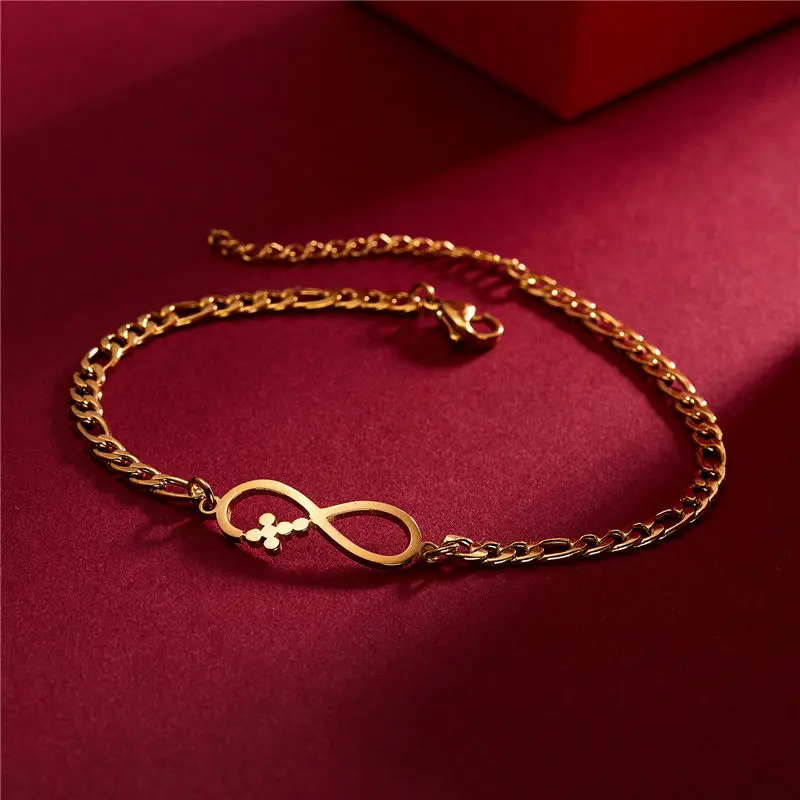 New Fashion Infinite 8 word Cross Stainless Steel Bracelet Jewelry Gift For Women Man
New Fashion Infinite 8 word Cross Stainless Steel Bracelet Jewelry Gift For Women Man