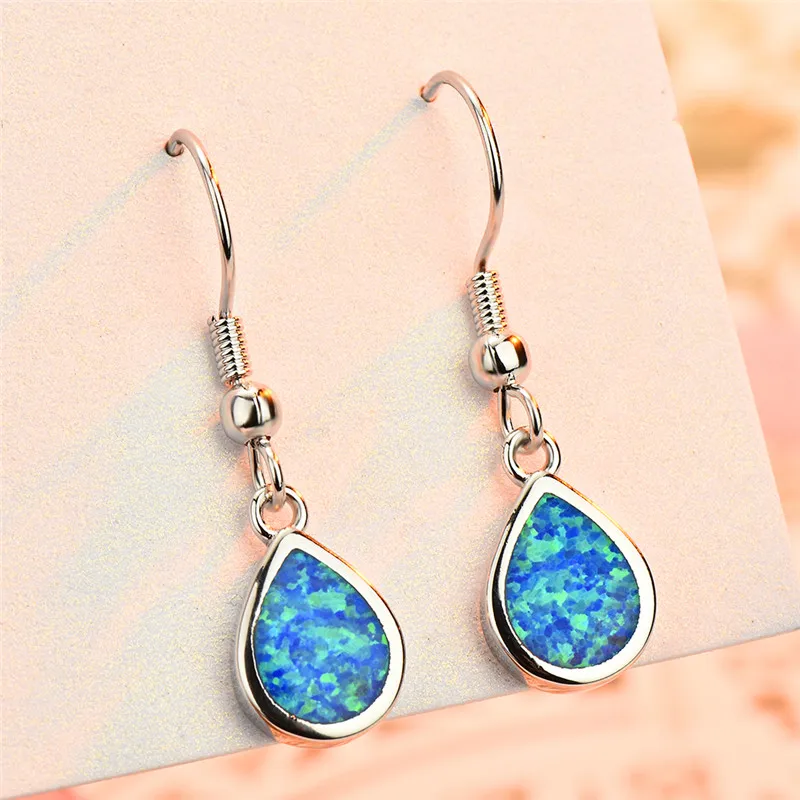Pear Cut Blue Fire Opal Stone Drop Earrings For Women 925 Sterling Silver Filled Teardrop Birthstone Dangle Earrings Female Gift
Pear Cut Blue Fire Opal Stone Drop Earrings For Women 925 Sterling Silver Filled Teardrop Birthstone Dangle Earrings Female Gift