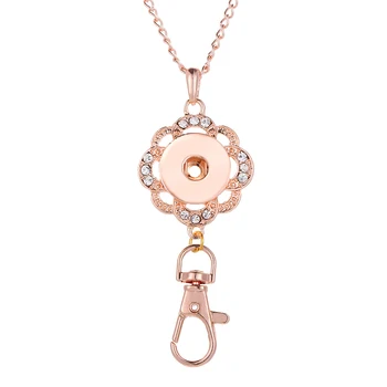New Snap Jewelry Rose Gold Crystal Flower Snap Button Necklace for Women Fit 18mm keychain tassel Snap Buttons Jewelry
New Snap Jewelry Rose Gold Crystal Flower Snap Button Necklace for Women Fit 18mm keychain tassel Snap Buttons Jewelry