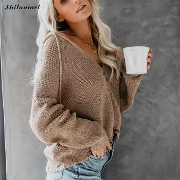 2019 Autumn Sweaters Women Long Sleeve Hooded Knitted Pullovers Zipper Front Solid Casual Pull Femme Fashion Girls Sweater Tops
2019 Autumn Sweaters Women Long Sleeve Hooded Knitted Pullovers Zipper Front Solid Casual Pull Femme Fashion Girls Sweater Tops