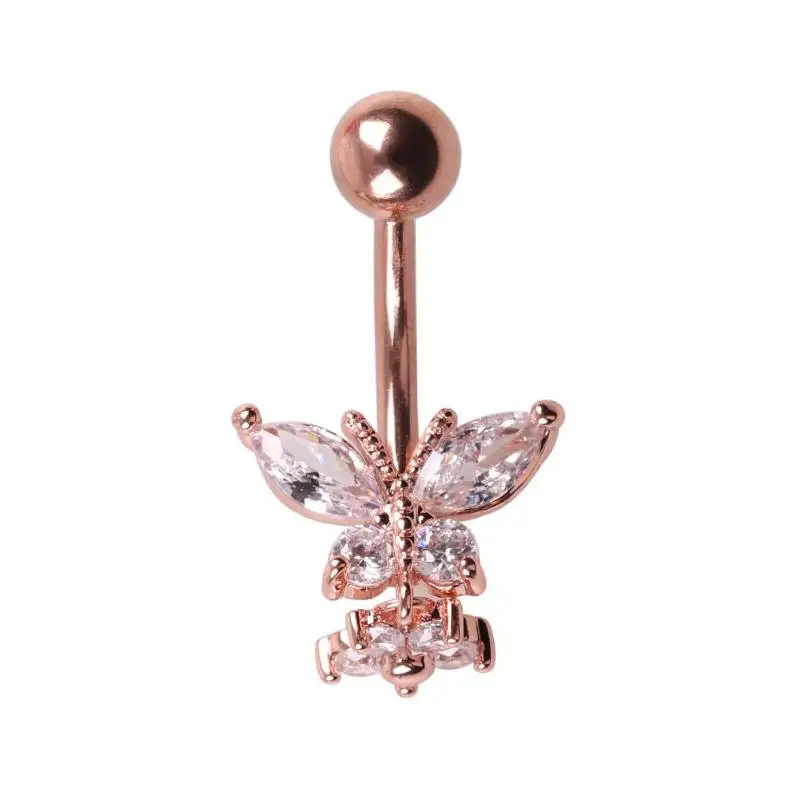 Fashion Sexy Simple Belly Button Rings Navel Piercing Zircon Butterfly Belly Button Rings Body Navel Piercing Pendants Jewelry
Fashion Sexy Simple Belly Button Rings Navel Piercing Zircon Butterfly Belly Button Rings Body Navel Piercing Pendants Jewelry
