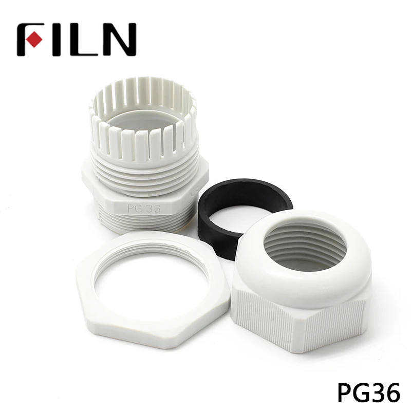 Plastic Waterproof Adjustable IP68 PG36 22-32MM Cable Gland Joints, PG7, PG9, PG11, PG13.5, PG16 (5)