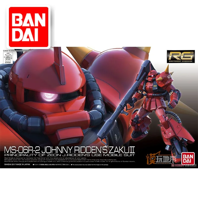 Японский Bandai оригинальный воина гундама Модель RG 1/144 MS 06R 2 Джонни RIDDEN'S ZAKU II