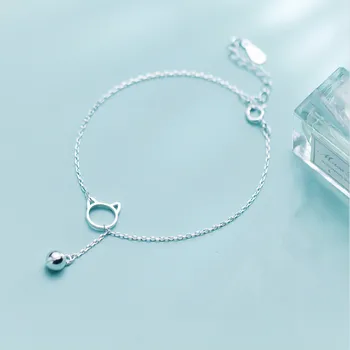 New Arrival 925 Sterling Silver Hollow Cute Cat Bell Charm Bracelets & Bangles Fashion Hypoallergenic Bracelet for Women BS021
New Arrival 925 Sterling Silver Hollow Cute Cat Bell Charm Bracelets & Bangles Fashion Hypoallergenic Bracelet for Women BS021