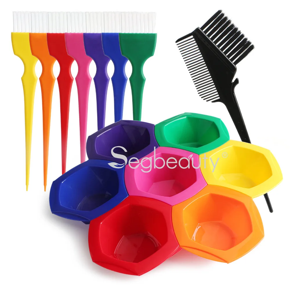 DIY/Professional Tint Kit, Hair Coloring Highlighting Tools, Rainbow Hair Color Mixing Bowls Brushes Comb for Dyed Hair
DIY/Professional Tint Kit, Hair Coloring Highlighting Tools, Rainbow Hair Color Mixing Bowls Brushes Comb for Dyed Hair