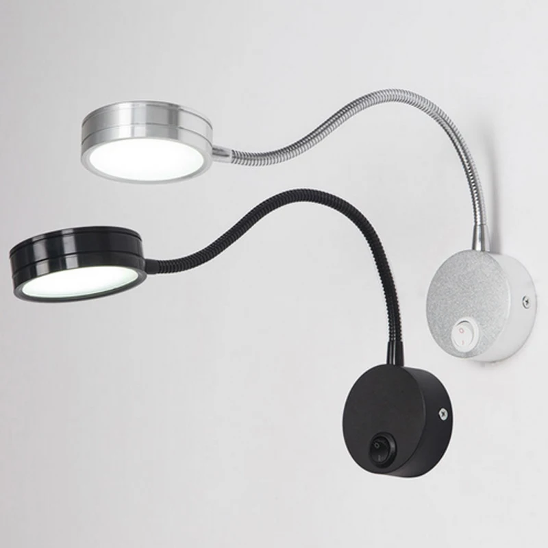 LED Wall Lamps With Button Switch 5W AC90-260V Silver Bedroom Bedside Reading Lamp Direction Adjustable Indoor lighting
LED Wall Lamps With Button Switch 5W AC90-260V Silver Bedroom Bedside Reading Lamp Direction Adjustable Indoor lighting