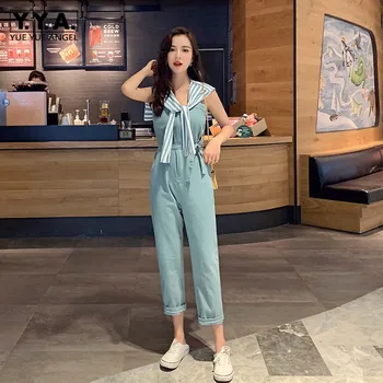 Women Jumpsuit Fashion Loose Fit Ladies Rompers Sleeveless Bow Sashes Jumpsuits With Shawl Spring Summer Womens Overalls
Women Jumpsuit Fashion Loose Fit Ladies Rompers Sleeveless Bow Sashes Jumpsuits With Shawl Spring Summer Womens Overalls