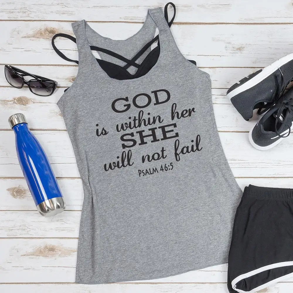 2018 New Fashion Women's O-Neck Tank Tops Female Casual Harajuku God Is Within Her Letter Printed Tank Casual Vest
2018 New Fashion Women's O-Neck Tank Tops Female Casual Harajuku God Is Within Her Letter Printed Tank Casual Vest
