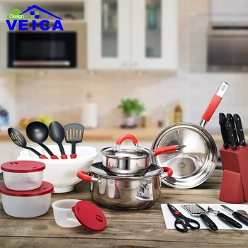 2020 Panelas De Ceramica Arrival Fda Top Fashion Real Cookware Cooking Pots And Pans Set 24 Piece Kitchen Starter Combo Utensil
2020 Panelas De Ceramica Arrival Fda Top Fashion Real Cookware Cooking Pots And Pans Set 24 Piece Kitchen Starter Combo Utensil