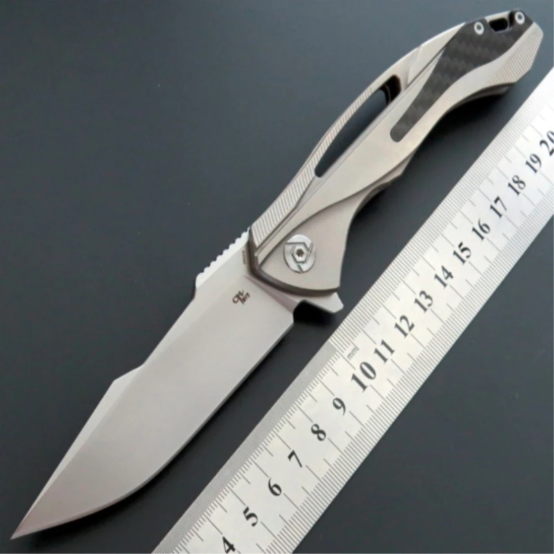 Flipper folding knife s35vn steel CH3519 TC4 Titanium carbon fiber handle outdoor camping hunting rescue pocket EDC fruit Knives 
Flipper folding knife s35vn steel CH3519 TC4 Titanium carbon fiber handle outdoor camping hunting rescue pocket EDC fruit Knives