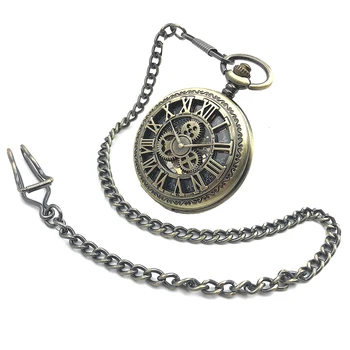 CAIFU Brand Bronze Tone Roman Number Case Black Dial Hand Wind Mens Mechanical Pocket Watch w/Chain Reloj De Bolsillo
CAIFU Brand Bronze Tone Roman Number Case Black Dial Hand Wind Mens Mechanical Pocket Watch w/Chain Reloj De Bolsillo