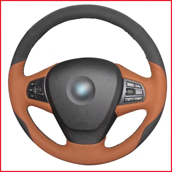 MEWANT Brown Genuine Leather Black Suede Car Steering Wheel Cover for BMW F25 X3 2011-2017 F15 X5 2014 Interior Accessories
MEWANT Brown Genuine Leather Black Suede Car Steering Wheel Cover for BMW F25 X3 2011-2017 F15 X5 2014 Interior Accessories