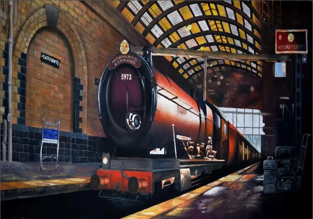 Harry Hogwarts Express Train Platform model railroad Backgrounds Vinyl cloth High quality Computer printed wall backdrops
Harry Hogwarts Express Train Platform model railroad Backgrounds Vinyl cloth High quality Computer printed wall backdrops