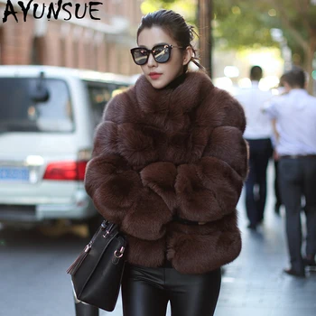 AYUNSUE Short Real Fur Coat Natural Fox Fur Winter Coat Women Clothes 2020 Autumn Luxury Jacket Elegant Coats Abrigo Mujer KJ965 
AYUNSUE Short Real Fur Coat Natural Fox Fur Winter Coat Women Clothes 2020 Autumn Luxury Jacket Elegant Coats Abrigo Mujer KJ965