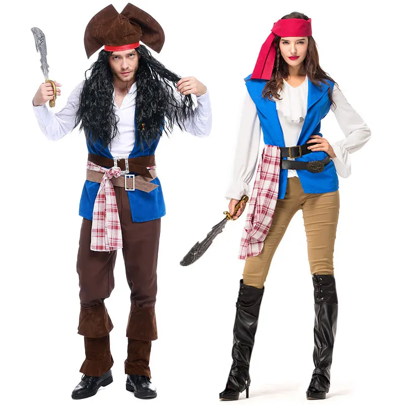 Umorden Pirates of the Caribbean Costumes for Women Men Couples Deluxe Captain Jack Sparrow Costume Halloween Carnival Outfits 
Umorden Pirates of the Caribbean Costumes for Women Men Couples Deluxe Captain Jack Sparrow Costume Halloween Carnival Outfits