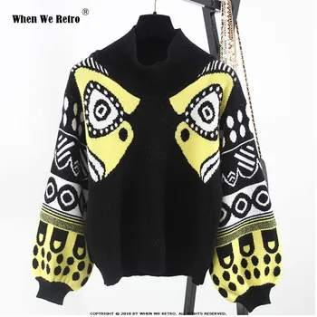 When We Retro Fashion Style Fall Winter Turtleneck Lantern Sleeve Knitted Top Women Sweaters and Pullovers Female Knitwear YC27
When We Retro Fashion Style Fall Winter Turtleneck Lantern Sleeve Knitted Top Women Sweaters and Pullovers Female Knitwear YC27