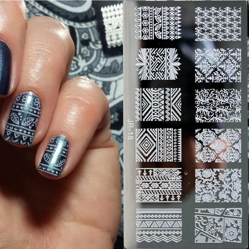 12*6cm #01-20 High Nail Stamping Plates Stainless Steel Image geometry Stamping Nail Art Stamping Kit Image Plates 20design
12*6cm #01-20 High Nail Stamping Plates Stainless Steel Image geometry Stamping Nail Art Stamping Kit Image Plates 20design