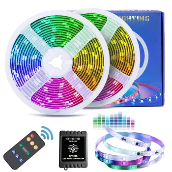 LED Strip Light Sync to Music, Fityou Dream Color 32.8Ft(2x5m) 300LED Light Strip Waterproof 5050 RGB Rope Light, 12V ST650
LED Strip Light Sync to Music, Fityou Dream Color 32.8Ft(2x5m) 300LED Light Strip Waterproof 5050 RGB Rope Light, 12V ST650