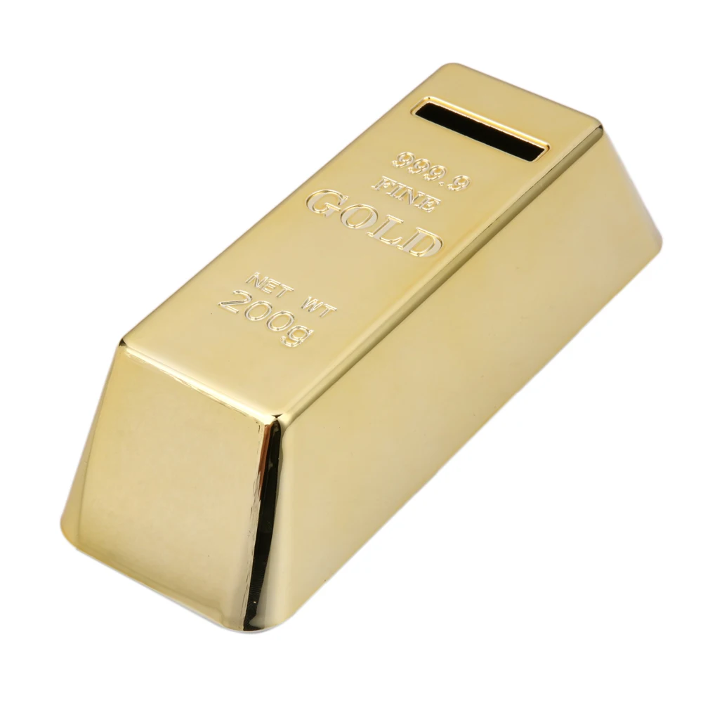 Novelty Plastic Gold Bullion Piggy Bank Brick Coin Bank Saving Money Box for Kids Children Birthday Gifts
Novelty Plastic Gold Bullion Piggy Bank Brick Coin Bank Saving Money Box for Kids Children Birthday Gifts