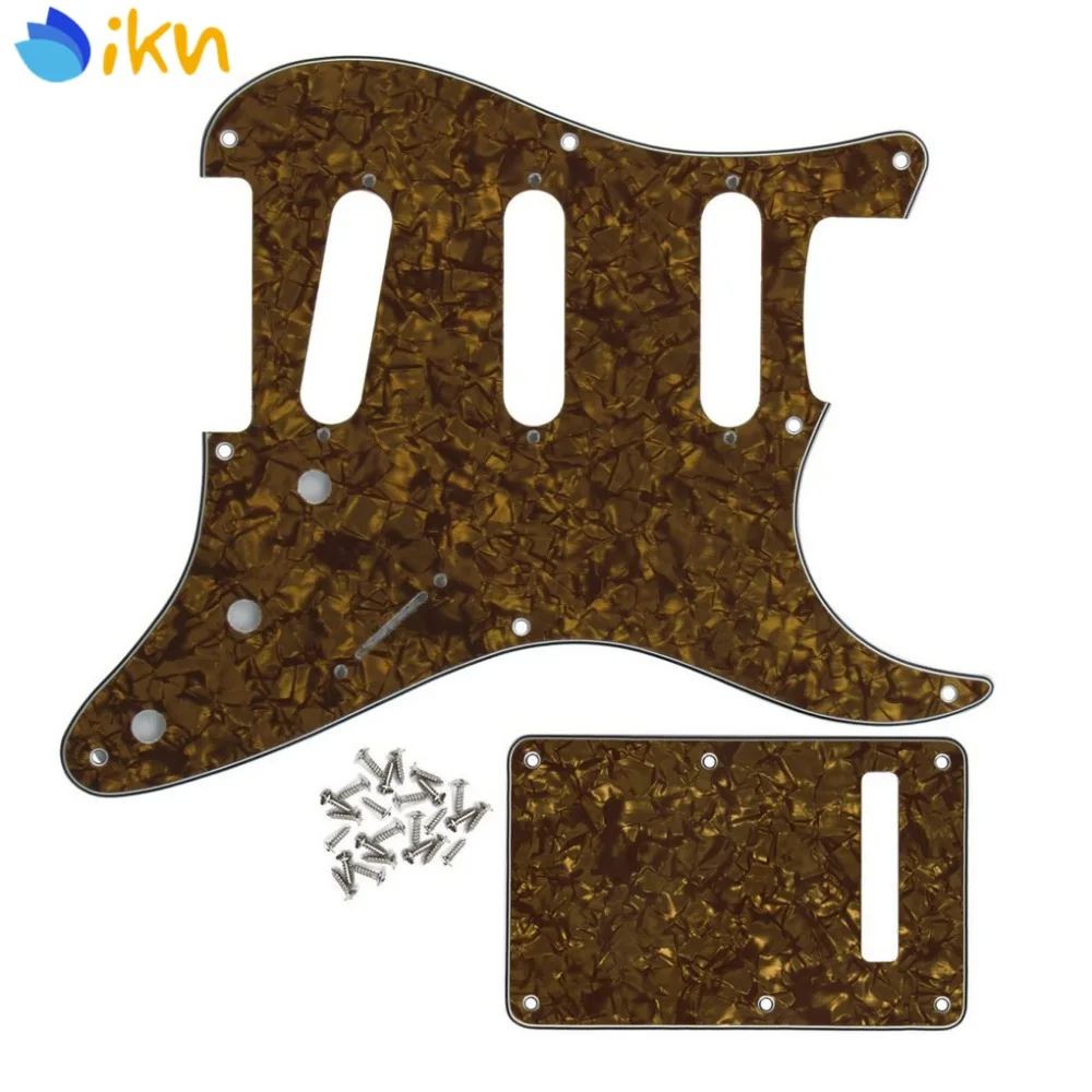 New Set of USA Vintage 8 Hole SSS Electric Guitar Pickguard Strat Back Plate & Screws for Guitar Parts Brown Pearl 4Ply
New Set of USA Vintage 8 Hole SSS Electric Guitar Pickguard Strat Back Plate & Screws for Guitar Parts Brown Pearl 4Ply