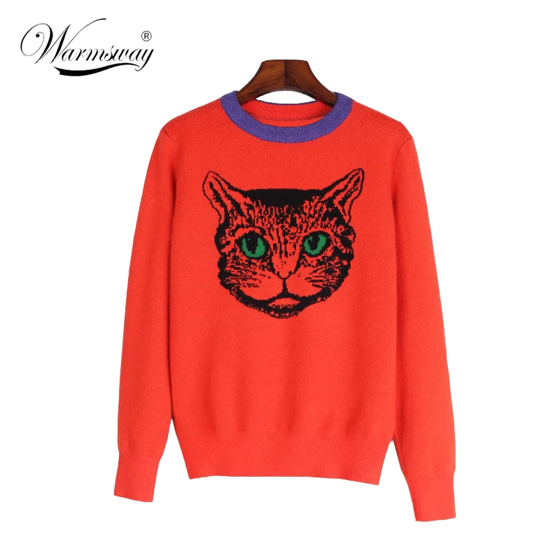 Brand Autumn Winter Women Fashion Sweater Onange Long Small Size Cartoon Cat Head Jacquard Pullovers Knitted Sweater C-190
Brand Autumn Winter Women Fashion Sweater Onange Long Small Size Cartoon Cat Head Jacquard Pullovers Knitted Sweater C-190