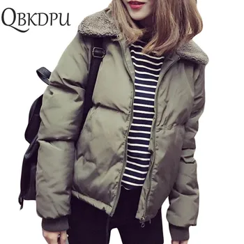 Winter Warm Jacket Women Black and Army Green Parka Plus Size Casual Coat Thick Harajuku Cotton Lamb Fur Jackets Women Padded
Winter Warm Jacket Women Black and Army Green Parka Plus Size Casual Coat Thick Harajuku Cotton Lamb Fur Jackets Women Padded